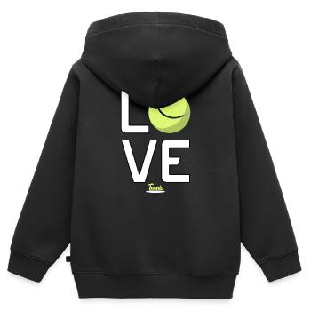 Love Tennis Player Tennis Coach Cool Tennis Themed - Kinder Premium Organic Zip Hoodie - Schwarz - Hinten - AI Model Kid Male (0cm)