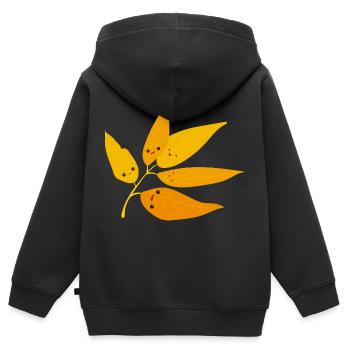 Kawaii de cendre - Sweat Premium à capuche zippé enfant bio - noir - Dos - AI Model Kid Male (0cm)