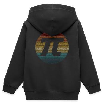 Pi Tag, weil wir pi lieben - Kinder Premium Organic Zip Hoodie - Schwarz - Hinten - AI Model Kid Male (0cm)
