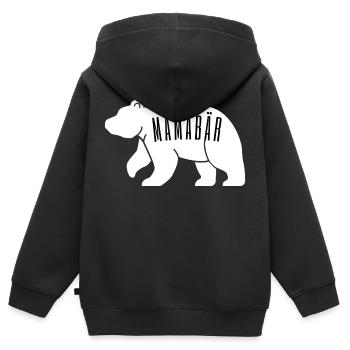 Bär Bären - Kinder Premium Organic Zip Hoodie - Schwarz - Hinten - AI Model Kid Male (0cm)