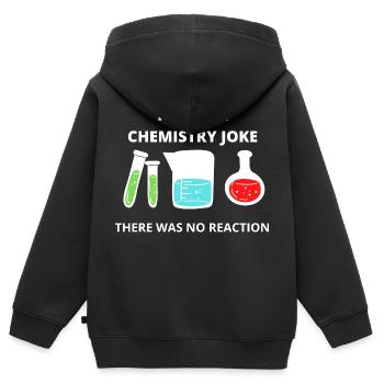 SCIENCE chemistry moment of science geschenk - Sweat Premium à capuche zippé enfant bio - noir - Dos - AI Model Kid Male (0cm)