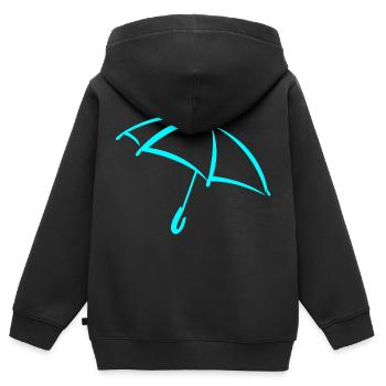 umbrella - Kids Premium Organic Zip-up Hoodie - black - Back - AI Model Kid Male (0cm)