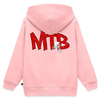 Cooles Fahrrad MTB Mountainbike BMX Mountain Bike - Kinder Premium Organic Zip Hoodie - Rosa - Hinten - AI Model Kid Female (0cm)