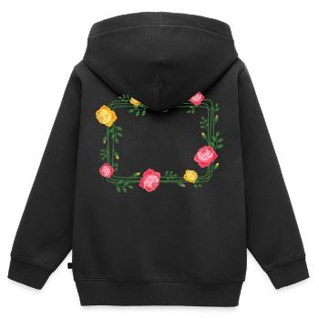 rosary rectangle - Kids Premium Organic Zip-up Hoodie - black - Back - AI Model Kid Male (0cm)
