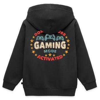 Mode de jeu Ne pas déranger activé jeu amusant - Sweat Premium à capuche zippé enfant bio - noir - Dos - AI Model Kid Male (0cm)