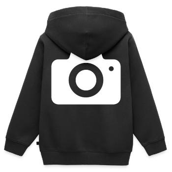 Photographie Movie Camera Fotograf - Kinder Premium Organic Zip Hoodie - Schwarz - Hinten - AI Model Kid Male (0cm)