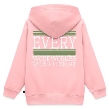 mason jackhammer quote chainsaw grab - Kids Premium Organic Zip-up Hoodie - rose - Back - AI Model Kid Female (0cm)