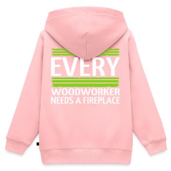 tools lumber bingo hall tshirts humor - Kinder Premium Organic Zip Hoodie - Rosa - Hinten - AI Model Kid Female (0cm)