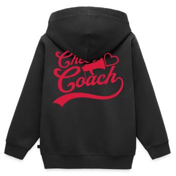 Cher Mégaphone Cheer Coach - Sweat Premium à capuche zippé enfant bio - noir - Dos - AI Model Kid Male (0cm)