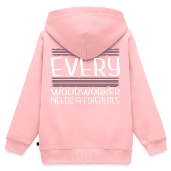 geek hobbyists lumber present logging plumber - Kinder Premium Organic Zip Hoodie - Rosa - Hinten - AI Model Kid Female (0cm)