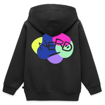 NERD - Kinder Premium Organic Zip Hoodie - Schwarz - Hinten - AI Model Kid Male (0cm)