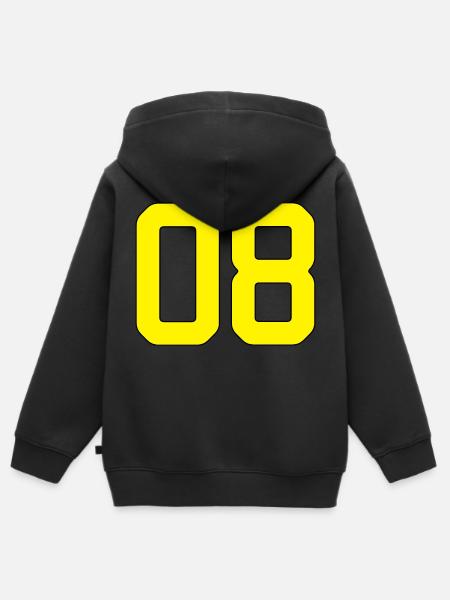 Ausgabe 08 - Kinder Premium Organic Zip Hoodie - Schwarz