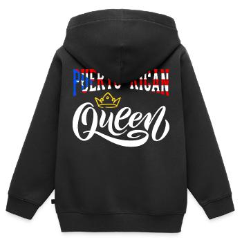 Puerto Rican Queen Puerto Rico Boricua Puerto - Kinder Premium Organic Zip Hoodie - Schwarz - Hinten - AI Model Kid Male (0cm)