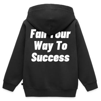 Fail Your Way To Success - Kids Premium Organic Zip-up Hoodie - black - Back - AI Model Kid Male (0cm)