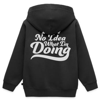 Aucune idée - Sweat Premium à capuche zippé enfant bio - noir - Dos - AI Model Kid Male (0cm)