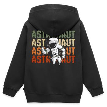 Space Shuttle Rakete - Kinder Premium Organic Zip Hoodie - Schwarz - Hinten - AI Model Kid Male (0cm)