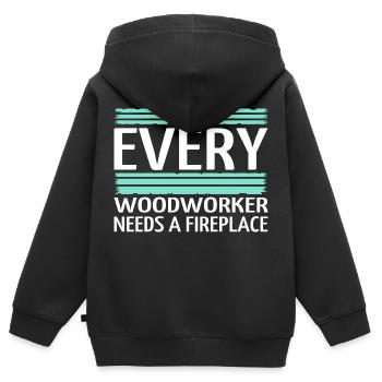 the carpenters apprentice birthday - Kids Premium Organic Zip-up Hoodie - black - Back - AI Model Kid Male (0cm)