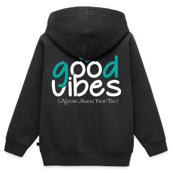 shirt new 02 - Kinder Premium Organic Zip Hoodie - Schwarz - Hinten - AI Model Kid Male (0cm)