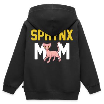 Sphynx Cat 2 - Kinder Premium Organic Zip Hoodie - Schwarz - Hinten - AI Model Kid Male (0cm)