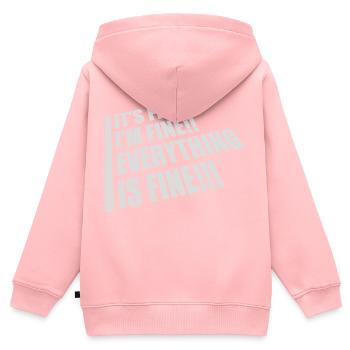 Tout va bien devis - Sweat Premium à capuche zippé enfant bio - rose - Dos - AI Model Kid Female (0cm)