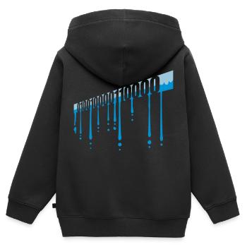 Binary Code Program Language - Kids Premium Organic Zip-up Hoodie - black - Back - AI Model Kid Male (0cm)