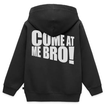 come at me bro - Kinder Premium Organic Zip Hoodie - Schwarz - Hinten - AI Model Kid Male (0cm)
