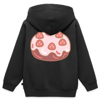 Einfach Kuchen - Kinder Premium Organic Zip Hoodie - Schwarz - Hinten - AI Model Kid Male (0cm)