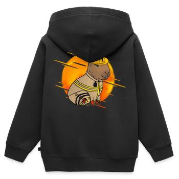 Firefighter Fire brigade Volunteer fire brigade - Kids Premium Organic Zip-up Hoodie - black - Back - AI Model Kid Male (0cm)