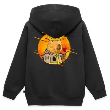 Firefighter Fire brigade Volunteer fire brigade - Kids Premium Organic Zip-up Hoodie - black - Back - AI Model Kid Male (0cm)