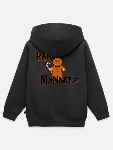 Bad Mannele Elsass - Kinder Premium Organic Zip Hoodie - Schwarz