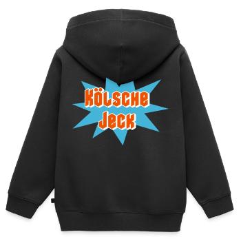 Kölsche Jeck, Karneval, Kostüm, Fasching, Kölsch - Kinder Premium Organic Zip Hoodie - Schwarz - Hinten - AI Model Kid Male (0cm)