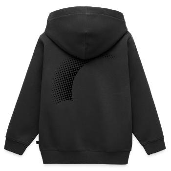gepunkteter halber Halbkreis Vectorgraphic - Kinder Premium Organic Zip Hoodie - Schwarz - Hinten - AI Model Kid Male (0cm)
