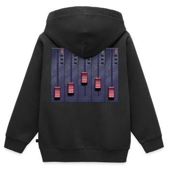 Musik, Musical, Noten - Kinder Premium Organic Zip Hoodie - Schwarz - Hinten - AI Model Kid Male (0cm)
