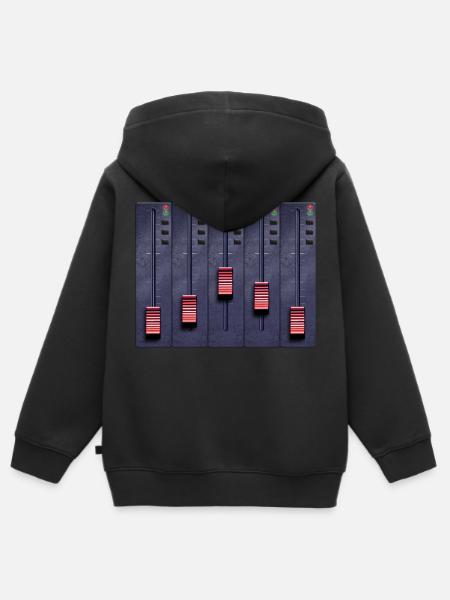 Musik, Musical, Noten - Kinder Premium Organic Zip Hoodie - Schwarz