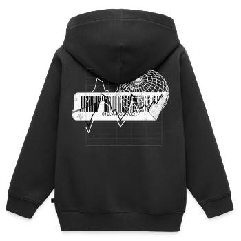 Welt Handel Kaufen Verkaufen Geschenk - Kinder Premium Organic Zip Hoodie - Schwarz - Hinten - AI Model Kid Male (0cm)