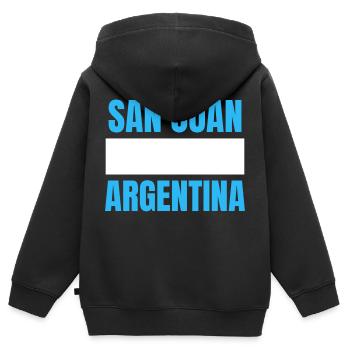 San Juan Argentina Souvenir - Kids Premium Organic Zip-up Hoodie - black - Back - AI Model Kid Male (0cm)