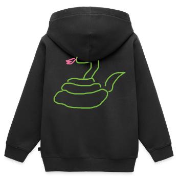 Charmeur de serpents et charmeur de serpents - Sweat Premium à capuche zippé enfant bio - noir - Dos - AI Model Kid Male (0cm)