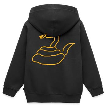 Orange Schlange Orange Snake - Kids Premium Organic Zip-up Hoodie - black - Back - AI Model Kid Male (0cm)