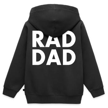 Rad dad - Kinder Premium Organic Zip Hoodie - Schwarz - Hinten - AI Model Kid Male (0cm)