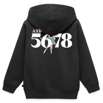 und 5 6 7 8 Balletttanzlehrer - Kinder Premium Organic Zip Hoodie - Schwarz - Hinten - AI Model Kid Male (0cm)