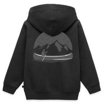 Wassersport - Kinder Premium Organic Zip Hoodie - Schwarz - Hinten - AI Model Kid Male (0cm)