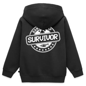 Band Camp Survivor Marching Band Season - Kinder Premium Organic Zip Hoodie - Schwarz - Hinten - AI Model Kid Male (0cm)