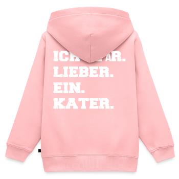 bday geschenk hauskatze falbkatze miezekatze - Kinder Premium Organic Zip Hoodie - Rosa - Hinten - AI Model Kid Female (0cm)