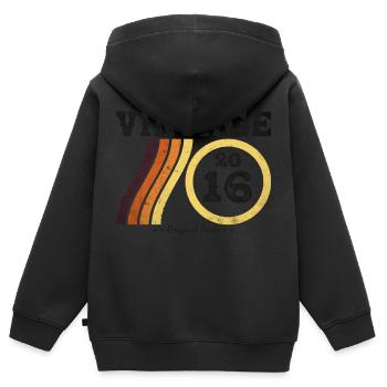 Classique Édition Limitée Millésime 2016 Rétro 8 - Sweat Premium à capuche zippé enfant bio - noir - Dos - AI Model Kid Male (0cm)
