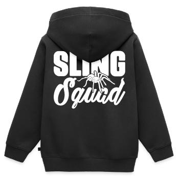 Sling squad Tarentula keeper - Sweat Premium à capuche zippé enfant bio - noir - Dos - AI Model Kid Male (0cm)