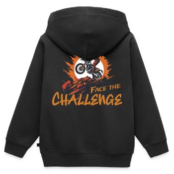Moto X Motorrad Offroad Geschenk Geschenkidee - Kinder Premium Organic Zip Hoodie - Schwarz - Hinten - AI Model Kid Male (0cm)