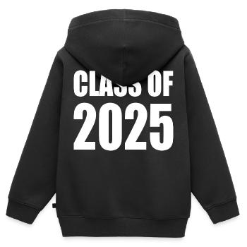 Class of 2025 - Kinder Premium Organic Zip Hoodie - Schwarz - Hinten - AI Model Kid Male (0cm)