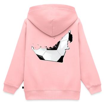 (VAE) Emirate Landkarte umrahmt echten Fußball - Kinder Premium Organic Zip Hoodie - Rosa - Hinten - AI Model Kid Female (0cm)