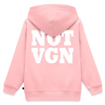 Not vegan - Kinder Premium Organic Zip Hoodie - Rosa - Hinten - AI Model Kid Female (0cm)