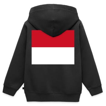 Monaco - Sweat Premium à capuche zippé enfant bio - noir - Dos - AI Model Kid Male (0cm)